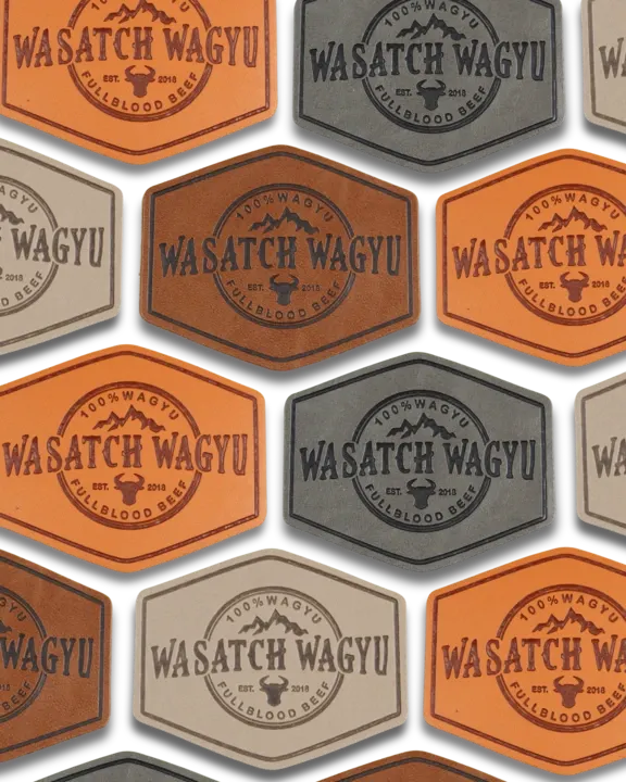 Three custom patch styles shown side by side
